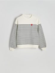 Bawełniana bluza z haftem - wielobarwny. Bluzy bez kaptura damskie Reserved, l, z bawełny. W wyprzedaży za 49.99 zł.