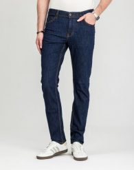 Męskie Spodnie Jeansowe Mustang Style Vegas Slim Denim Blue 1018015 5000 901. Niebieskie spodnie materiałowe męskie Mustang, bez wzorów, z denimu. Za 189.99 zł.