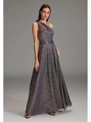 SWING Sukienka w kolorze antracytowym rozmiar: 40. Czarne sukienki damskie Swing, bez wzorów, bez kołnierzyka, bez ramiączek, maxi. Za 422.66 zł.