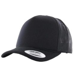 Czapka Z Daszkiem Foam Curved Peak Trucker Cap. Czarne czapki męskie FLEXFIT, bez wzorów, z materiału. Za 49.99 zł.