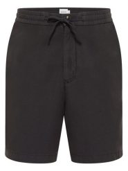 Mustang Szorty materiałowe Linen 1016459 Czarny Loose Fit. Czarne szorty męskie Mustang, bez wzorów, z bawełny. Za 209.99 zł.