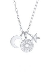 Elli Damskie zawieszki Słońce Księżyc Gwiazda Astro Trend Blogger w srebrze 925 Sterling Silver Naszyjniki 1 ct. Szare naszyjniki damskie Elli, srebrne. Za 293.99 zł.