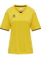 Koszulka damska Hummel hmlhmlCORE volley. Żółte t-shirty damskie HUMMEL, m, bez wzorów, z jersey, bez kołnierzyka. Za 176.50 zł.