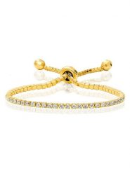 Les Favorites Pozłacana bransoletka z cyrkoniami rozmiar: onesize. Żółte bransoletki damskie Les Favorites, pozłacane. Za 121.99 zł.