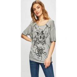 Medicine - Top by Piotr Bemben, Tattoo Konwent. Szare topy damskie MEDICINE, s, bez wzorów, z bawełny, bez kołnierzyka. W wyprzedaży za 39.90 zł.