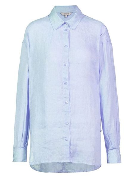 Herrlicher Lniana koszula w kolorze błękitnym rozmiar: L. Niebieskie koszule damskie Herrlicher, l, bez wzorów, ze lnu, bez kołnierzyka, bez ramiączek. Za 208.99 zł.