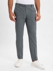 Finshley & Harding spodnie garniturowe z zawartością wełny dziewiczej - Mitch Mężczyźni Modern Fit zielony, 26. Zielone spodnie wizytowe męskie Finshley & Harding, z wełny. Za 379.95 zł.