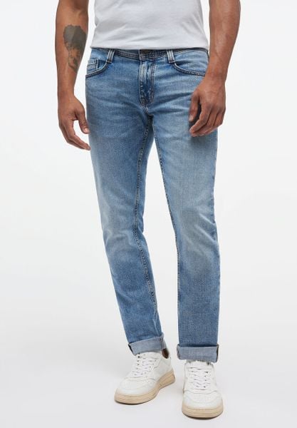 MUSTANG VEGAS SLIM MĘSKIE SPODNIE JEANSOWE JEANSY DŻINSY DENIM BLUE 1015043 5000 202, W32 L30. Niebieskie jeansy męskie Mustang. Za 229.99 zł.