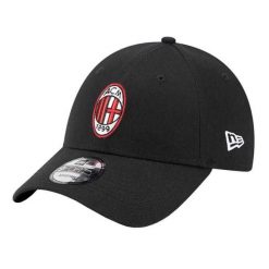 Męska Czapka Z Daszkiem Core 9FORTY AC Milan. Czarne czapki męskie New Era, bez wzorów, sportowe. Za 149.99 zł.