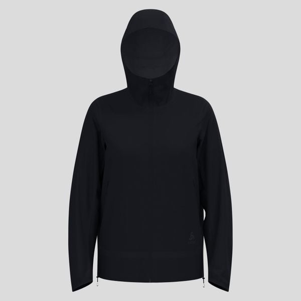 Kurtka damska Odlo ESSENTIAL 2.5L WATERPROOF Jacket hardshell. Czarne kurtki przeciwdeszczowe damskie Odlo, l, z kapturem. Za 829.99 zł.