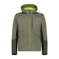 Kurtka z kapturem softshell Ripstop CMP. Zielone kurtki softshell damskie CMP, bez wzorów, z softshellu, z kapturem. Za 516.25 zł.