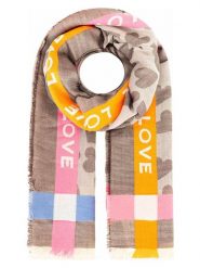 Zwillingsherz Szal-koło w kolorze jasnoróżowo-pomarańczowo-szarobrązowym - 180 x 102 cm rozmiar: onesize. Brązowe szaliki i kominy damskie Zwillingsherz, bez wzorów, z materiału. Za 86.99 zł.