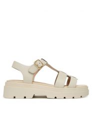 Geox Sandały Adacter S B D670NA-00043 C5322 Beżowy jasny. Brązowe sandały damskie Geox, bez wzorów, ze skóry, bez obcasa, na płaskiej podeszwie. Za 509.99 zł.