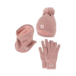 Damski Zimowy Zestaw Termiczny - Czapka + Rękawiczki + Komin - Różowy. Czerwone czapki zimowe damskie HEAT KEEPER, z poliesteru. W wyprzedaży za 177.72 zł.