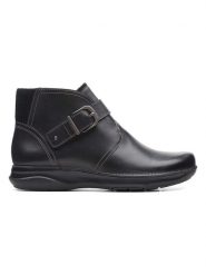 Clarks Skórzane botki "Appley Mid" w kolorze czarnym rozmiar: 36. Czarne botki damskie Clarks, bez obcasa, bez zapięcia. Za 215.21 zł.