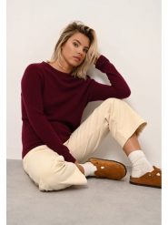 Just Cashmere Kaszmirowy sweter "Jane" w kolorze ciemnoczerwonym rozmiar: L. Czerwone swetry klasyczne damskie Just Cashmere, l, z kaszmiru, bez kołnierzyka. Za 343.73 zł.