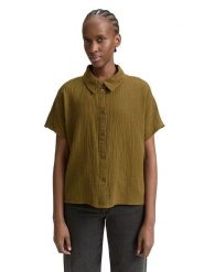 Tom Tailor Bluzka w kolorze khaki rozmiar: S. Brązowe bluzki damskie Tom Tailor, s, bez wzorów, z bawełny, bez kołnierzyka, bez ramiączek. Za 65.85 zł.