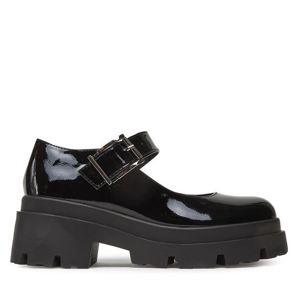 Półbuty DeeZee. Czarne półbuty damskie DeeZee, bez wzorów, bez obcasa, na płaskiej podeszwie. Za 129.99 zł.