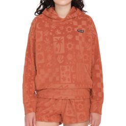 Bluza sportowa damska Volcom Sunny Wild Terry. Brązowe bluzy bez kaptura damskie Volcom, s, z bawełny. W wyprzedaży za 319.25 zł.