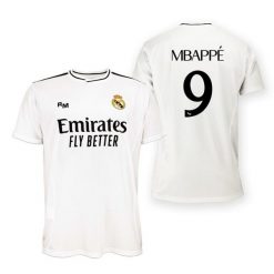 Replika koszulki domowej unisex Real Madryt 2024-25 Premium- Mbappé- 9. Białe t-shirty damskie Real Madrid, xl, bez wzorów, bez kołnierzyka. W wyprzedaży za 274.30 zł.