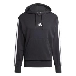 Bluza polarowa ADIDAS M 3S FT HD Czarny. Czarne bluzy sportowe damskie Adidas, m, bez wzorów, z materiału, bez ramiączek, długie, z kapturem. Za 226.99 zł.