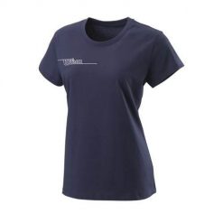 Koszulka sportowa damska Wilson Shirt Team Ii Tech. Niebieskie bluzki sportowe damskie Wilson, xl, bez wzorów, z bawełny, bez ramiączek. Za 241.00 zł.