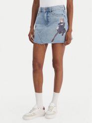 HUGO Spódnica jeansowa Gadele 50557549 Niebieski Regular Fit. Niebieskie spódniczki damskie Hugo, xl, bez wzorów, z bawełny. Za 549.99 zł.