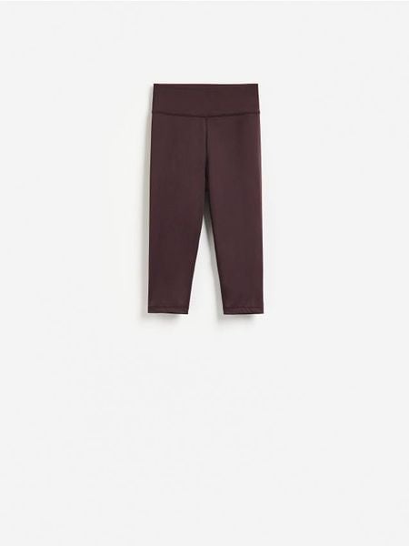 Legginsy capri - ciemnofioletowy. Fioletowe legginsy damskie Reserved, l, bez wzorów, z dzianiny. Za 69.99 zł.
