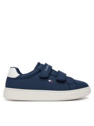 Tommy Hilfiger Sneakersy Low Cut Velcro Sneaker T1X9-35216-1355 S Granatowy. Niebieskie buty sportowe chłopięce Tommy Hilfiger, bez wzorów, ze skóry, bez zapięcia. Za 309.99 zł.