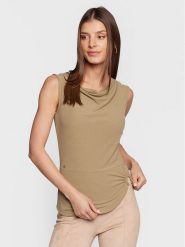 Guess Bluzka Ramona W3RP42 KAQL2 Zielony Slim Fit. Zielone bluzki damskie Guess, s, z aplikacjami, bez ramiączek. Za 289.99 zł.