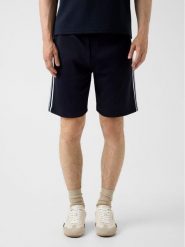 Guess Spodnie materiałowe 183578 Niebieski Bermuda Fit. Niebieskie spodnie materiałowe męskie Guess, z aplikacjami, z materiału. Za 344.99 zł.