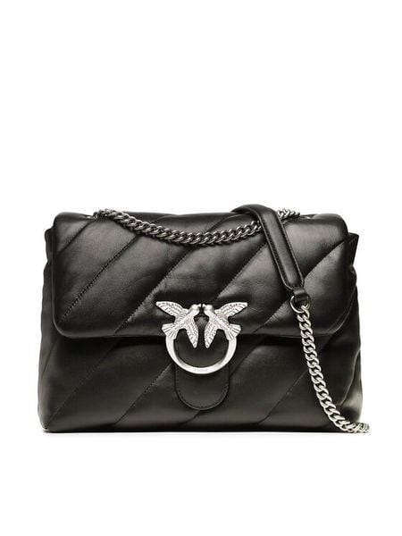 Pinko Torebka Love Big Puff Cl PE 23 PLTT 100037 A0F2 Czarny. Czarne listonoszki damskie Pinko, bez wzorów, ze skóry, bez dodatków. Za 2,189.00 zł.