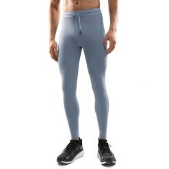 Męskie legginsy do biegania Fitness Siroko Warrior. Niebieskie bielizna termoaktywna męska SIROKO, m, bez wzorów, z dzianiny. Za 254.00 zł.