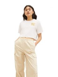 Tom Tailor Koszulka w kolorze białym rozmiar: XL. Białe bluzki damskie Tom Tailor, xl, bez wzorów, bez kołnierzyka. Za 21.92 zł.