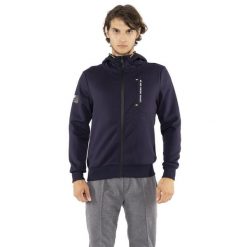 Kurtka wygodna z kaptur na co dzień na siłownię. Niebieskie kurtki outdoor męskie LEONE 1947 APPAREL, bez wzorów, z lycry, bez kaptura. W wyprzedaży za 246.29 zł.