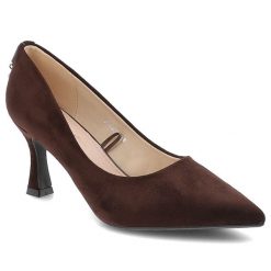 Czółenka damskie Vinceza o eleganckim fasonie ze smukłym noskiem i wysokim stabilnym obcasem brązowe, 62330 BR. Brązowe czółenka damskie VINCEZA, bez wzorów, bez obcasa, na obcasie. Za 139.00 zł.
