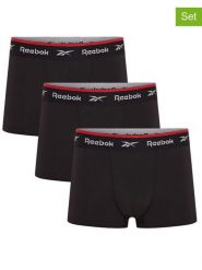 Reebok Bokserki (3 pary) "Redgrave" w kolorze czarnym rozmiar: L. Czarne bokserki męskie Reebok, bez wzorów. Za 56.99 zł.