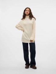 Vero Moda Golf w kolorze kremowym rozmiar: L. Brązowe golfy damskie Vero Moda, l, bez wzorów, bez ramiączek. Za 98.95 zł.