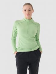 4F Bluza treningowa slim szybkoschnąca damska - zielona XS. Zielone bluzy bez kaptura damskie 4f, xs, bez wzorów, z dzianiny, bez kaptura. W wyprzedaży za 79.99 zł.
