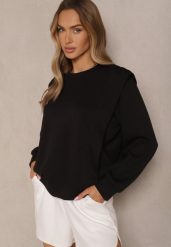 Czarna Bluza z Wiskozą z Szerokimi Ramionami Alioris. Czarne bluzy bez kaptura damskie Renee, z jeansu. Za 69.99 zł.