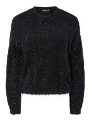 Pieces Sweter "Mie" w kolorze czarnym rozmiar: XL. Czarne swetry klasyczne damskie Pieces, xl, bez kołnierzyka. Za 130.99 zł.