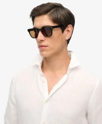Superdry Retro Square Okulary przeciwsłoneczne — Połysk czarny, soczewki. Czarne okulary przeciwsłoneczne damskie Superdry. Za 300.75 zł.
