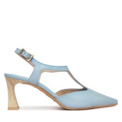 Czółenka Hispanitas. Niebieskie czółenka damskie Hispanitas, bez wzorów, bez obcasa. Za 659.99 zł.