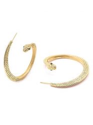 MOODE Kolczyki-półkreole "Zina" rozmiar: onesize. Żółte kolczyki damskie MOODE, ze stali. Za 52.99 zł.