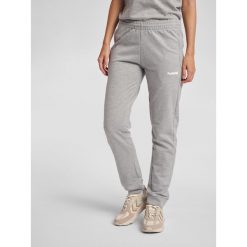 Spodnie damskie Hummel hmlGO cotton. Szare spodnie materiałowe damskie HUMMEL, bez wzorów, z tkaniny, sportowe. Za 191.30 zł.