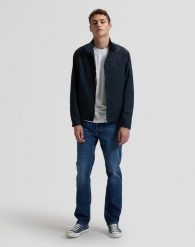 MĘSKA KURTKA LEE HARRINGTON CLASSIC JACKET REBEL NAVY 112376452. Niebieskie kurtki męskie Lee, l, bez wzorów, bez kaptura. Za 299.99 zł.