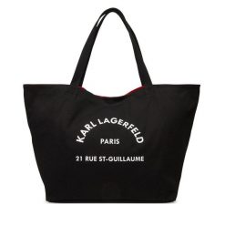 Torebka KARL LAGERFELD. Czarne torebki klasyczne damskie Karl Lagerfeld, bez wzorów, bez dodatków. Za 369.99 zł.