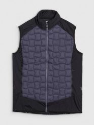 4F Bezrękawnik puchowy trekkingowy z wypełnieniem Primaloft Black męski - szary XL. Szare kamizelki męskie 4f, m, z dzianiny. W wyprzedaży za 139.99 zł.