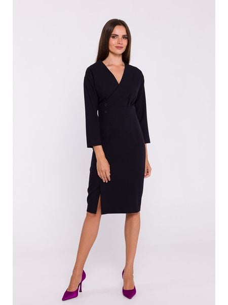 Stylove Sukienka w kolorze czarnym rozmiar: M. Czarne sukienki damskie Stylove, na co dzień, m, bez wzorów, bez kołnierzyka, bez ramiączek, midi, proste. Za 215.71 zł.