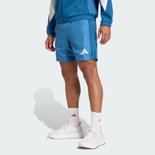Szorty Ffr. Niebieskie szorty męskie Adidas, bez wzorów, sportowe. Za 179.00 zł.